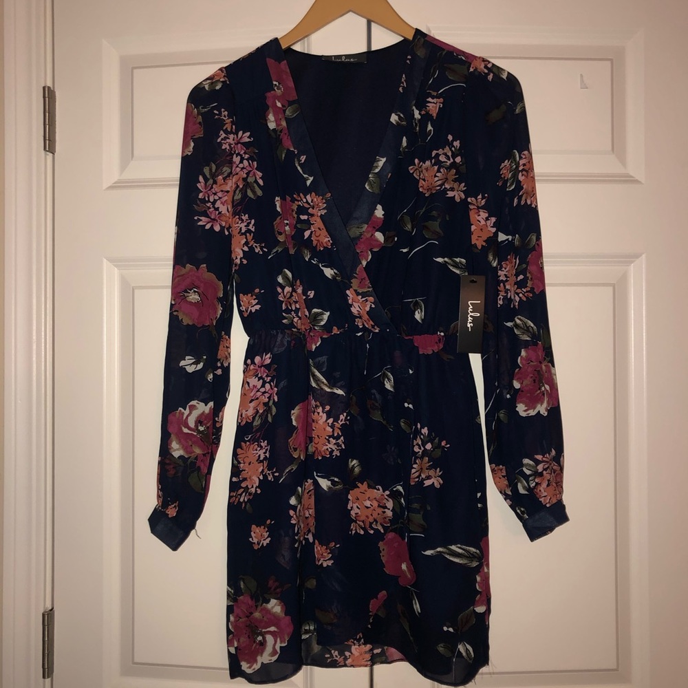 Navy floral dress